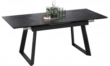 Керамический стол Стоун Тип 1 черный муар / керамика матовая черный мрамор