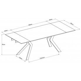 Керамический стол 83MC-STOL-1756 BL