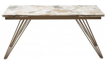 Керамический стол Acerra New 160 gloss grand jade solid ceramic / шампань