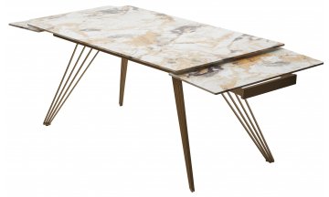 Керамический стол Acerra New 160 gloss grand jade solid ceramic / шампань