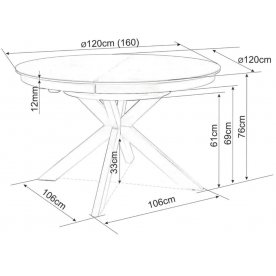 Керамический стол Porto 120