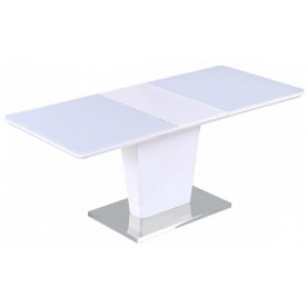 Стол обеденный раскладной Toris 120 White MDF-1 / белое глянцевое стекло