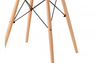 Стеклянный стол Hames DSW NEW D=80, стеклянный на дер. ножках