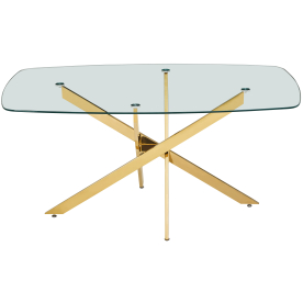 Стеклянный стол Элис Рэк