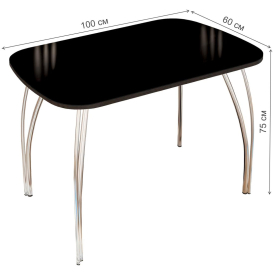 Стеклянный стол Лотос 1000 х 600