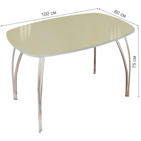 Стеклянный стол Лотос 1000 х 600