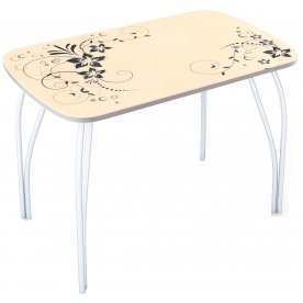 Стеклянный стол Лотос 1000 х 600