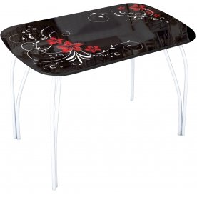 Стеклянный стол Лотос 1100 х 700