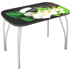 Стеклянный стол Лотос 1200 х 800