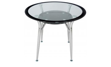 Стеклянный стол Osric 90 black