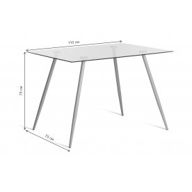 Стеклянный стол Sophia/София (мод. 5003) 110х80х75