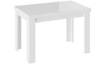 Стеклянный стол Норман тип 1 белый / стекло белый глянец