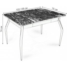 Стеклянный стол Тропики