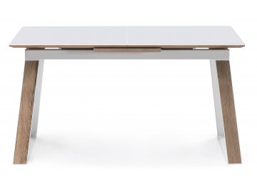 Обеденный стол Авлида белый / дуб монтана