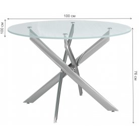 Стеклянный стол DikLine R100