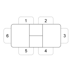 Стеклянный стол 1100 C