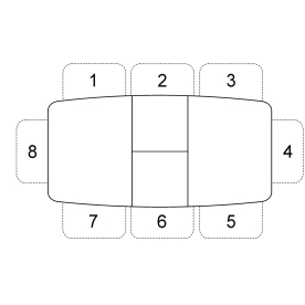 Стеклянный стол 1200 C