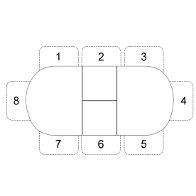 Стеклянный стол 1300 C