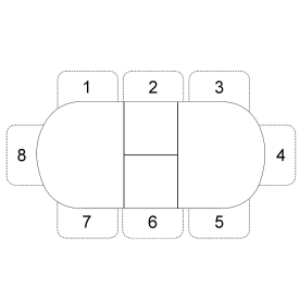 Стеклянный стол 1300 C