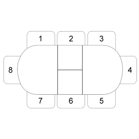 Стеклянный стол 1300 C