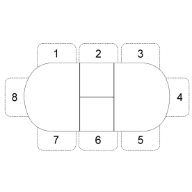 Стеклянный стол 1300 M