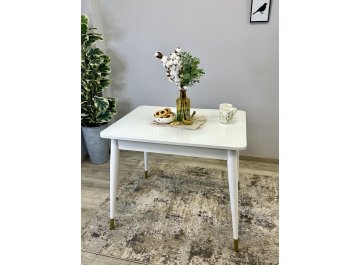 Обеденный стол KENNER 900K белый/стекло белое глянец