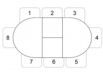 Стеклянный стол Крис 1300
