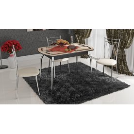 Стол Милан СМ-203.23.01 бежевый / венге цаво