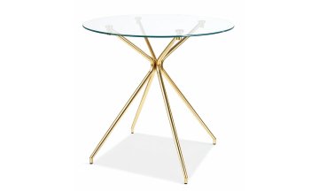 Стеклянный стол Azalia прозрачный / золотой