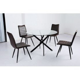 Стеклянный стол Petal D110