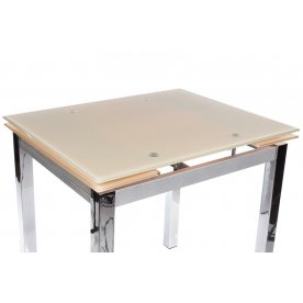 Стол раскладной TB017-26 бежевый / хром