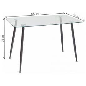 Стеклянный стол Ron 120