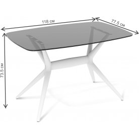 Стеклянный стол SHT-TU30-2/TT26