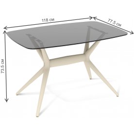 Стеклянный стол SHT-TU30-2/TT26