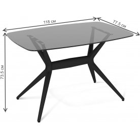 Стеклянный стол SHT-TU30-2/TT26