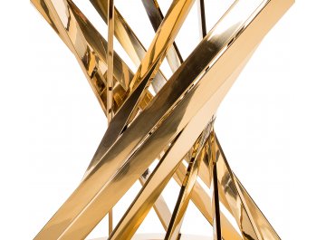 Круглый стол Twist gold / black