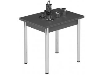 Стол обеденный раздвижной Лиль 1Р металл хром / антрацит