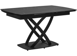 Стол на тумбе Foggia 140 KL-116 итальянская керамика черный мрамор матовый / черный