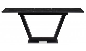 Керамический стол Иматра 140(180)х80х76 черный мрамор / черный