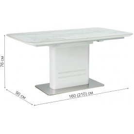 Стол на тумбе Armani Ceramic 160