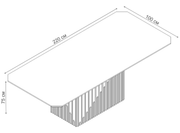 Стол на тумбе Menorca MDI.DT.MN.8