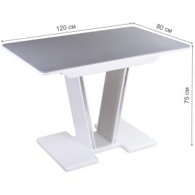 Стол на тумбе Румба ПР-1 КМ 07 БЛ 03-1 БЛ