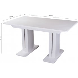 Стол на тумбе Румба ПР-2 КМ 04 БЛ 05-2 БЛ / БЛ КМ 04