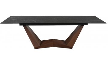 Керамический стол Bonucci 200 черный nero greco / черный / орех