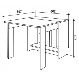 Стол-книжка ПВХ мадейра