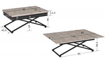Стол трансформер Калифорния АНДРЭ Loft ЛДСП