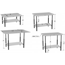 Стол трансформер Калифорния Мидж ЛДСП