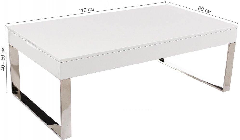 Журнальный стол J030 белый лак