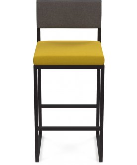 Стул барный Барнс-75 ricco/grey lunar/черный