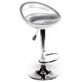 Барный стул Alfa серебристый
